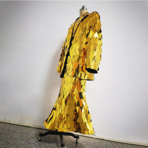 Popular Mirror Party Mechanical Dance Reflective Mirror Clothing for Adults